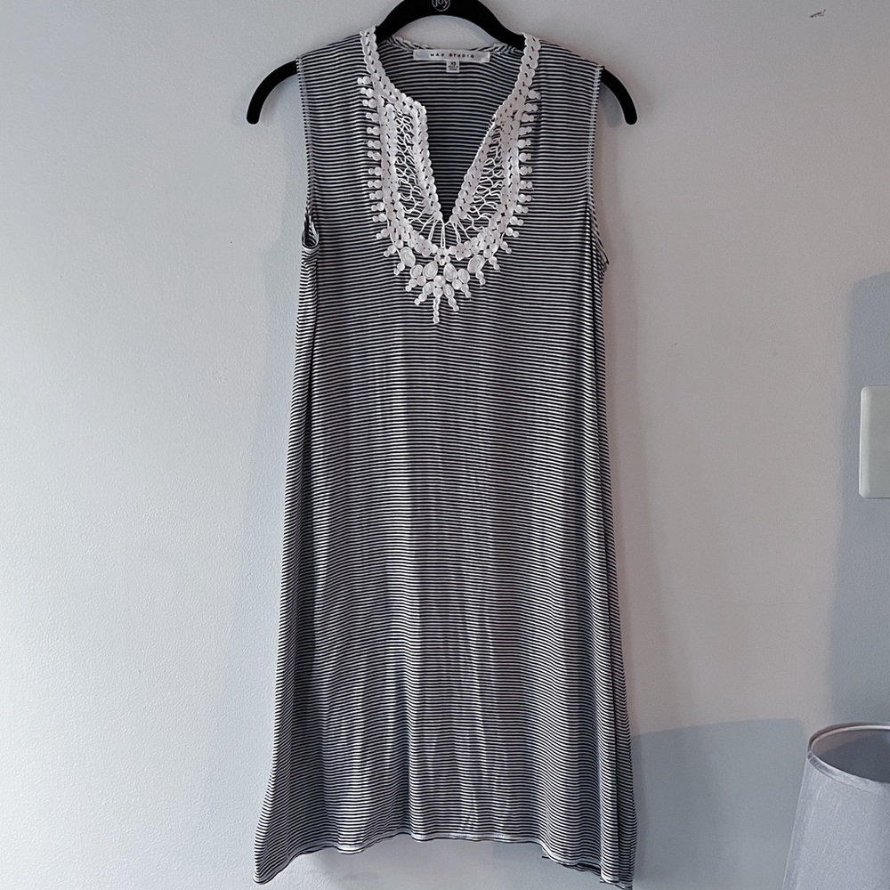 Max Studio Striped Sleeveless Dress